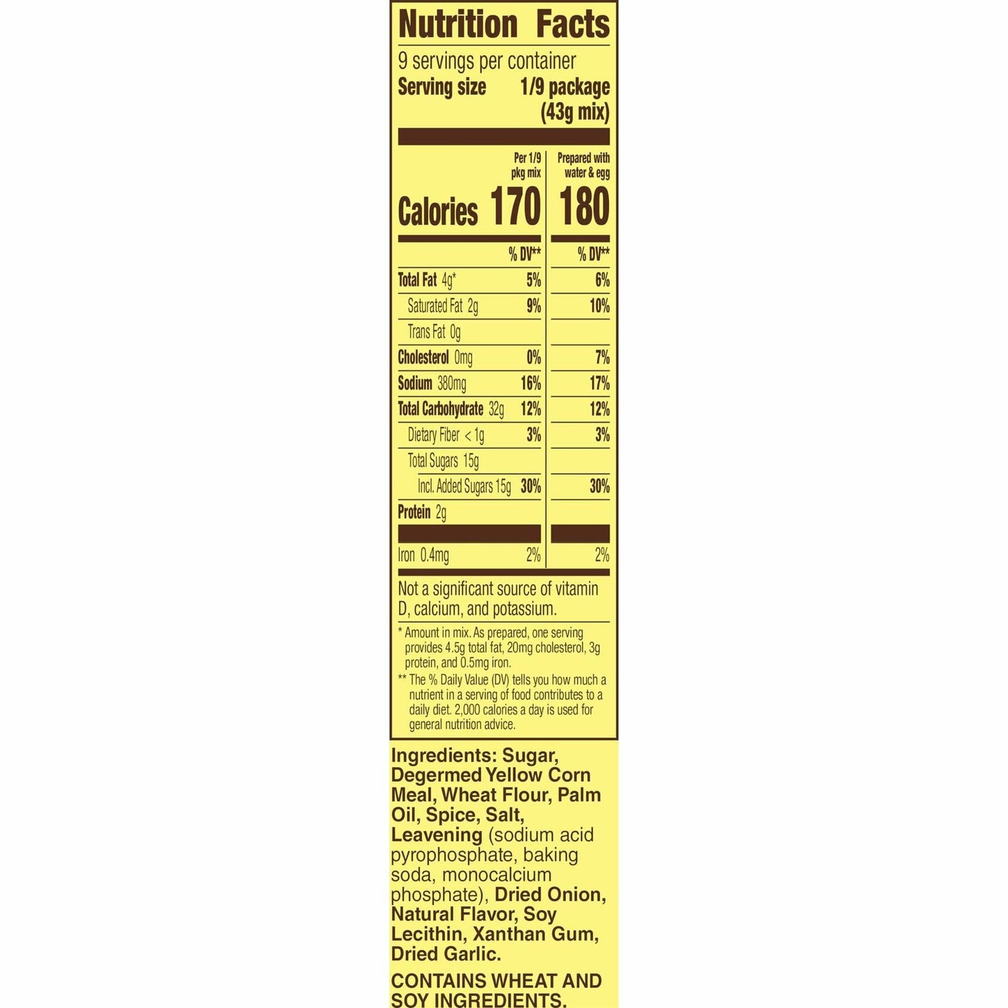 BestBy07/25 Old El Paso Cornbread Mix Southwest Style Baking Mix 13.5 oz