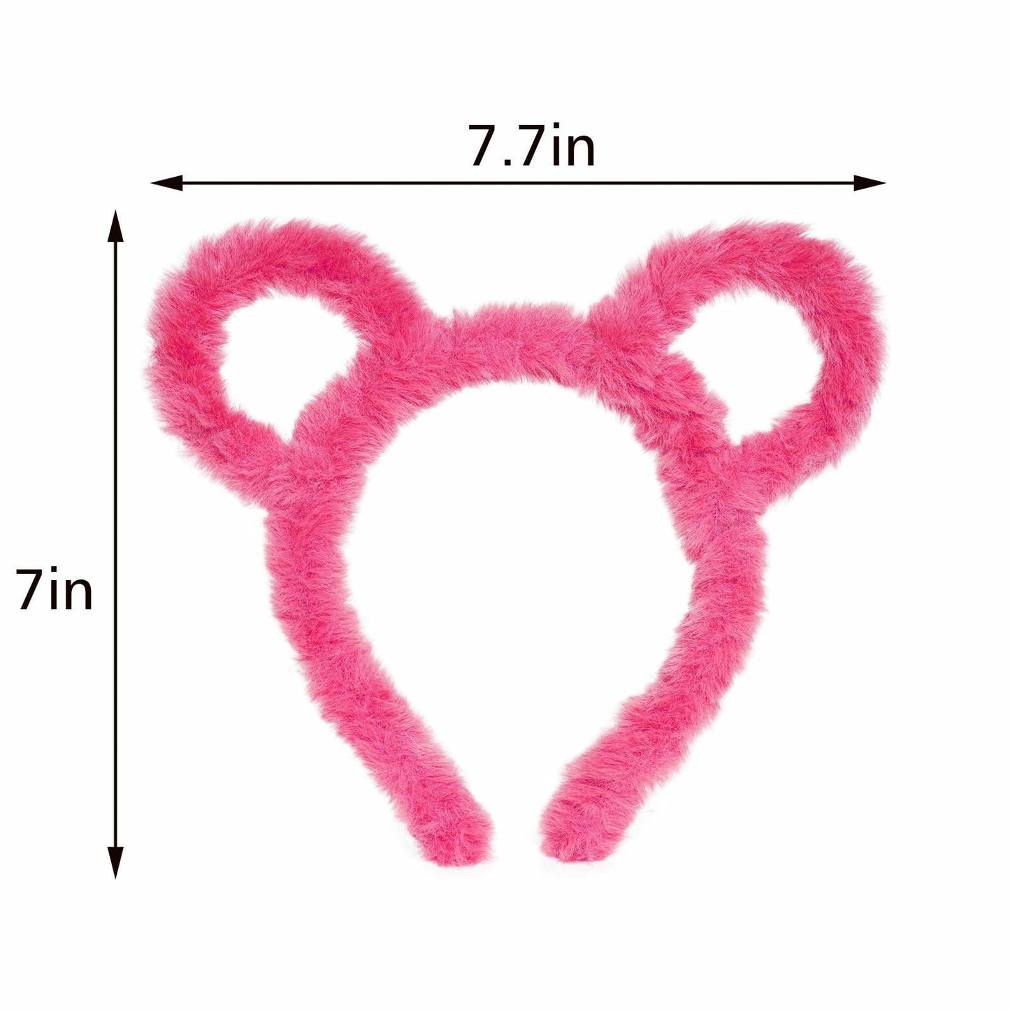 Yolyoo 3pcs Chipmunk Mouse Ears Headband Rose Red Standard Size