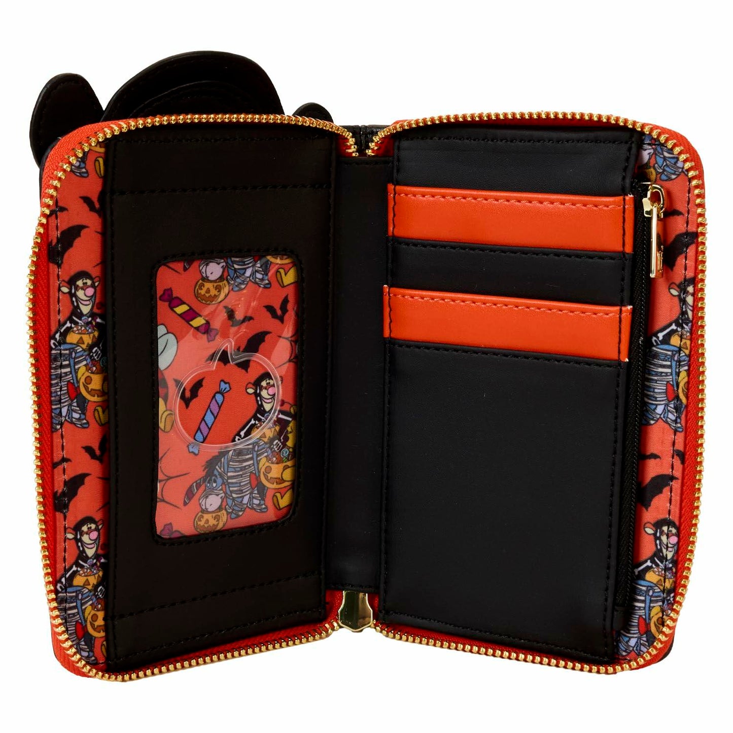 Loungefly Winnie The Pooh Skeleton Tigger Zip Wallet Black/Orange ONE SIZE