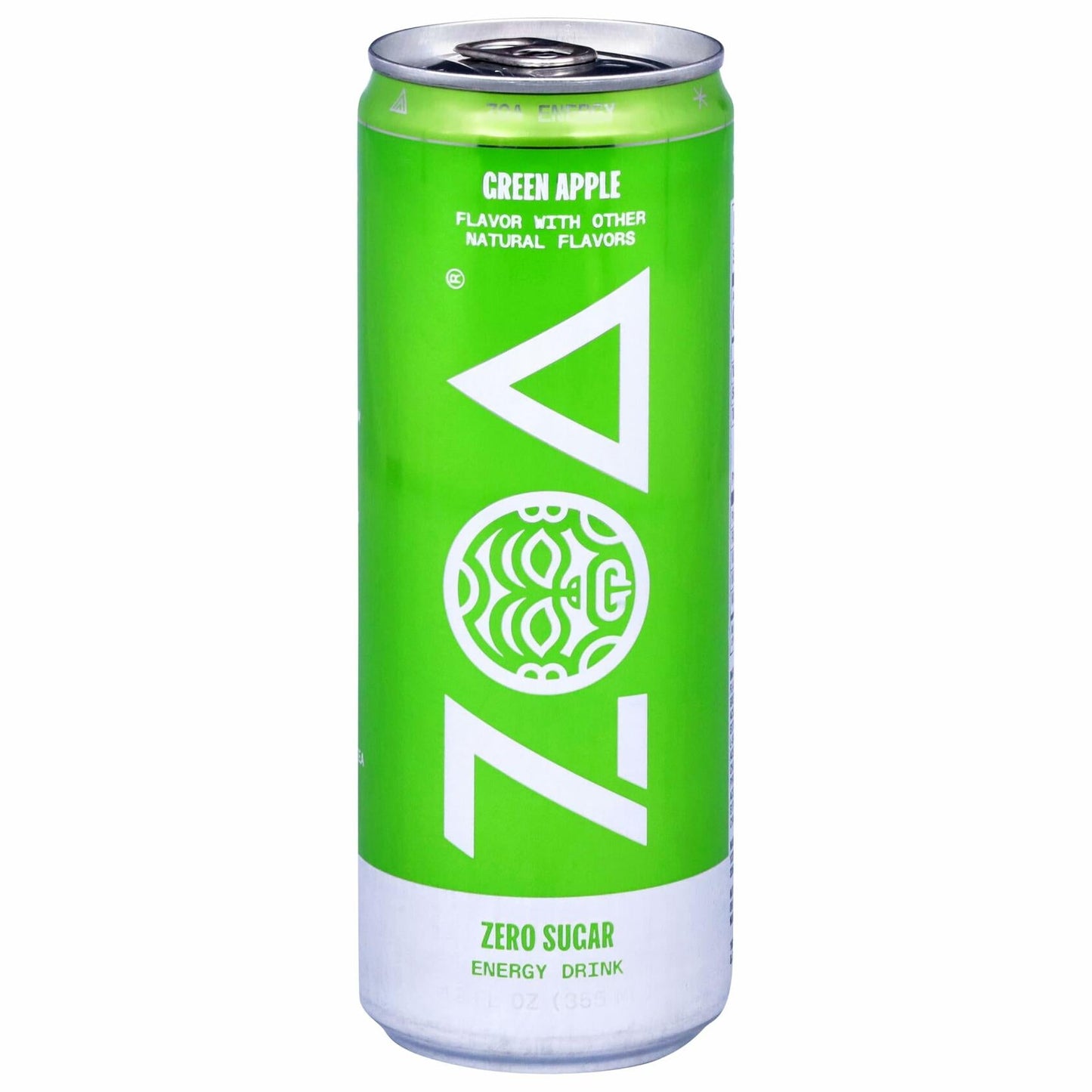 ZOA Energy Drink Green Apple Zero Sugar Electrolytes 12 Fl Oz