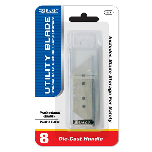 BAZIC Utility Knife Blade Razor Replacement Blades, Carbon Steel Box Cutter