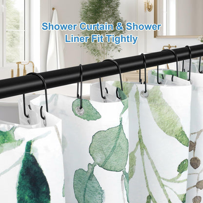 TENOVEL 24-Pack Stainless Steel Brushed Nickel Double Shower Curtain Hooks