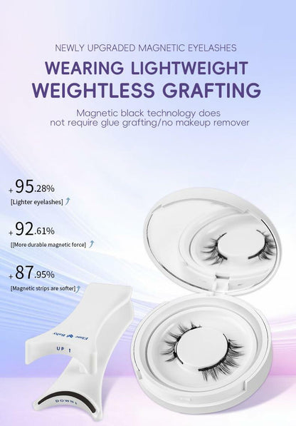 Reusable Magnetic False Eyelashes G13 Dual 3D Black - No Glue Needed Kit