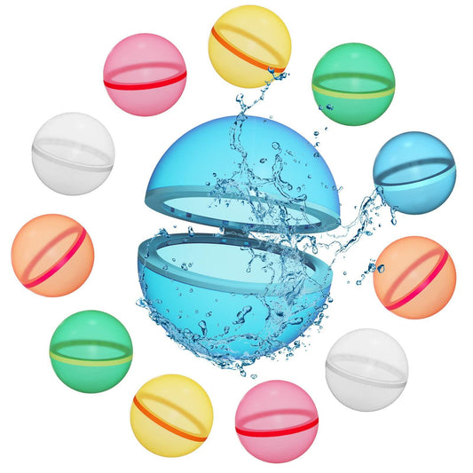 Reusable  Silicone Water Balloons 6PCS Latex-Free Quick Fill Self Sealing