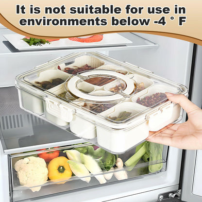 TagRecove Snack Box Container with Lid and Handle Portable Organizer