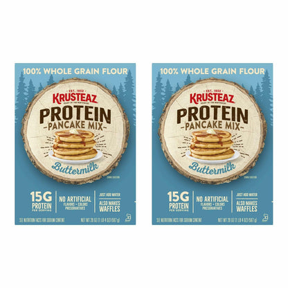 BestBy09/25 Krusteaz Protein Pancake Mix Buttermilk 100% Whole Grain 1.25lb