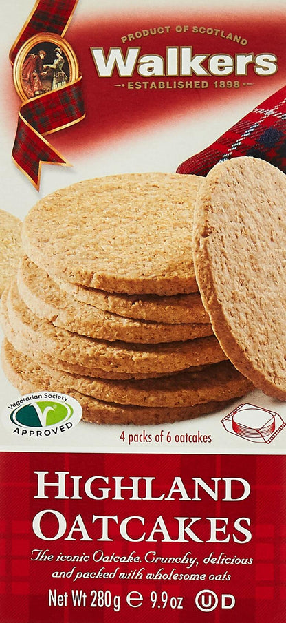 BestBy12/24 Walkers Shortbread Highland Oat Crackers Scottish 9.9oz Box