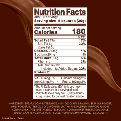 BestBy06/25 Ferrero Rocher Milk Chocolate Hazelnut Bar 3.1oz Single Pack New