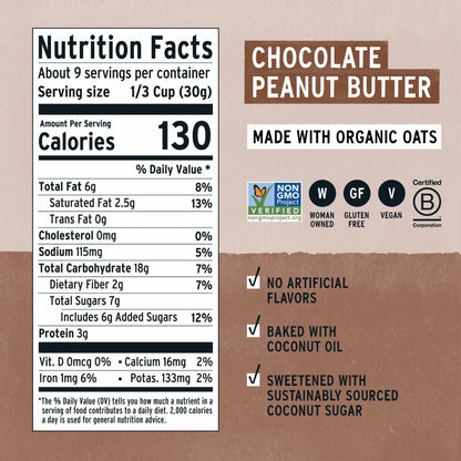 BestBy02/25 Purely Elizabeth Chocolate Peanut Butter Granola Gluten-Free Non-GMO