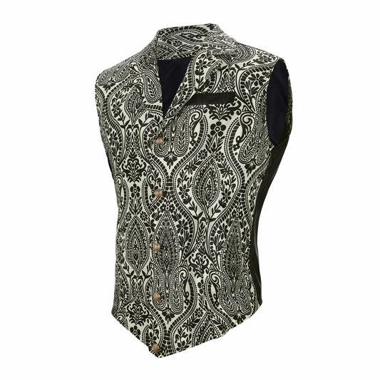Century Star Men's Gold Vest Steampunk Pirate Western Formal XXL