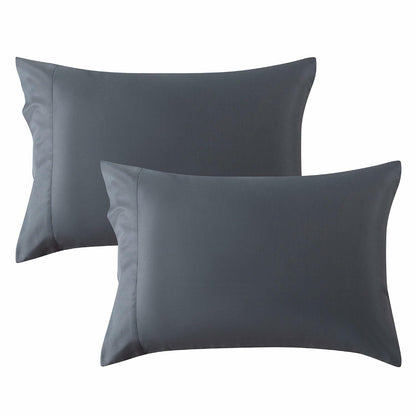 Moccabebe 2 Pc King Size Pillowcases 20x36 Grey Cooling Bamboo Rayon Soft