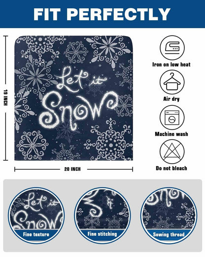 Christmas Chair Covers Set of 4 Snowflake Chair Slipcover Protector Washable