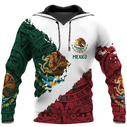FAYBA Mexican Hoodie 3D Print Casual Pullover White Size 2XL