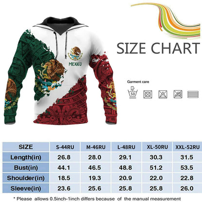 FAYBA Mexican Hoodie 3D Print Casual Pullover White Size 2XL