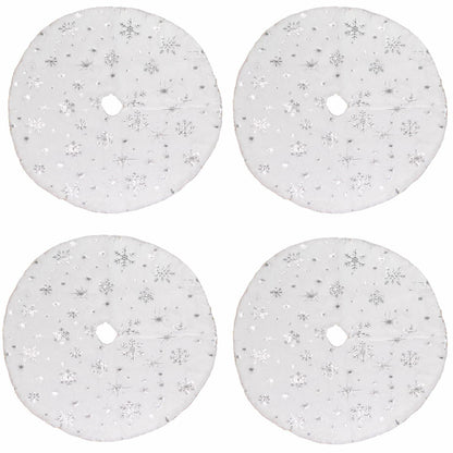 4pcs 15" Christmas Tree Skirt Set Mini Holiday Decoration