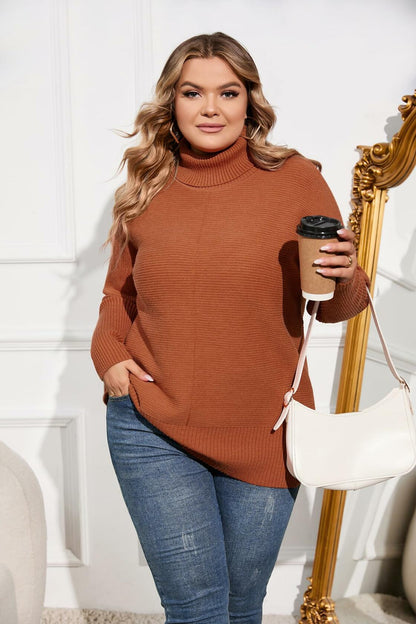 Hanna Nikole Women's Pullover Sweater Chunky Knit Loose Fit Size 18 Orange