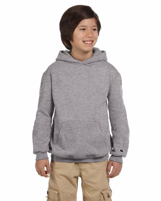 Champion Youth Pullover Hoodie Light Steel Size Small
