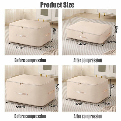 Ultra Space Saving Self Compression Organizer Bag Pink XL 54x42x60cm Size XL