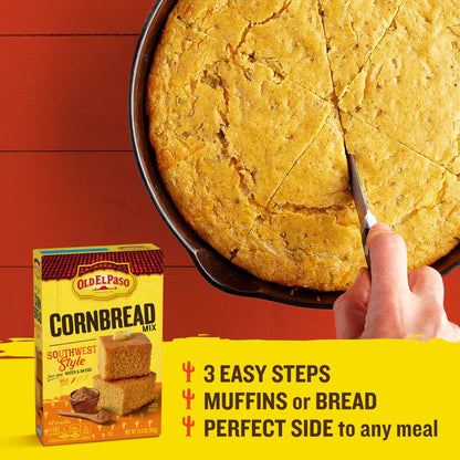 BestBy07/25 Old El Paso Cornbread Mix Southwest Style Baking Mix 13.5 oz