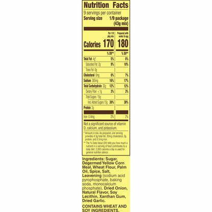 BestBy07/25 Old El Paso Cornbread Mix Southwest Style Baking Mix 13.5 oz