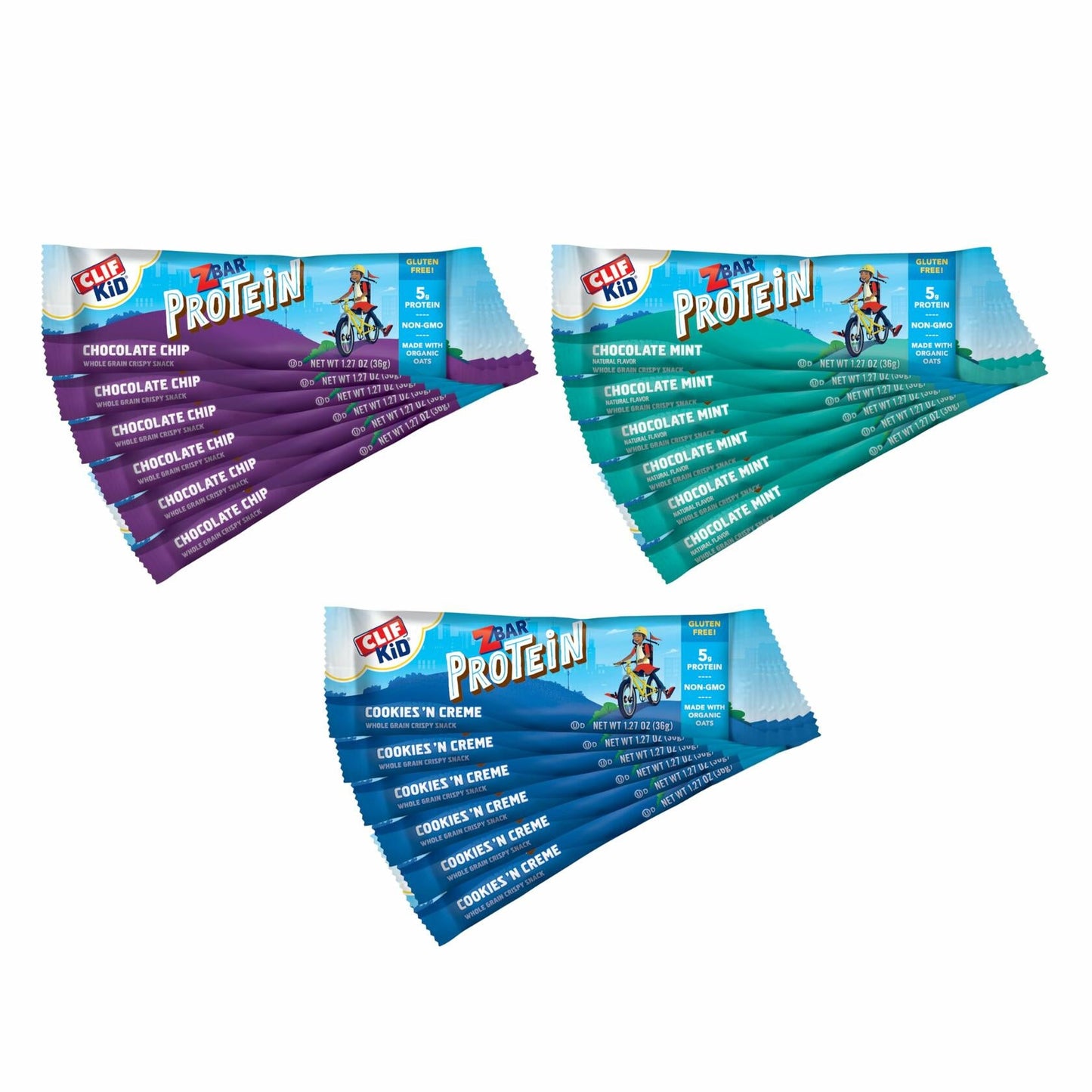 BestBy06/25 Zbar Protein Bars Variety Pack ChocolateChip Mint Cookies Creme 18ct