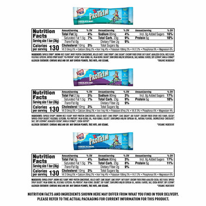 BestBy06/25 Zbar Protein Bars Variety Pack ChocolateChip Mint Cookies Creme 18ct
