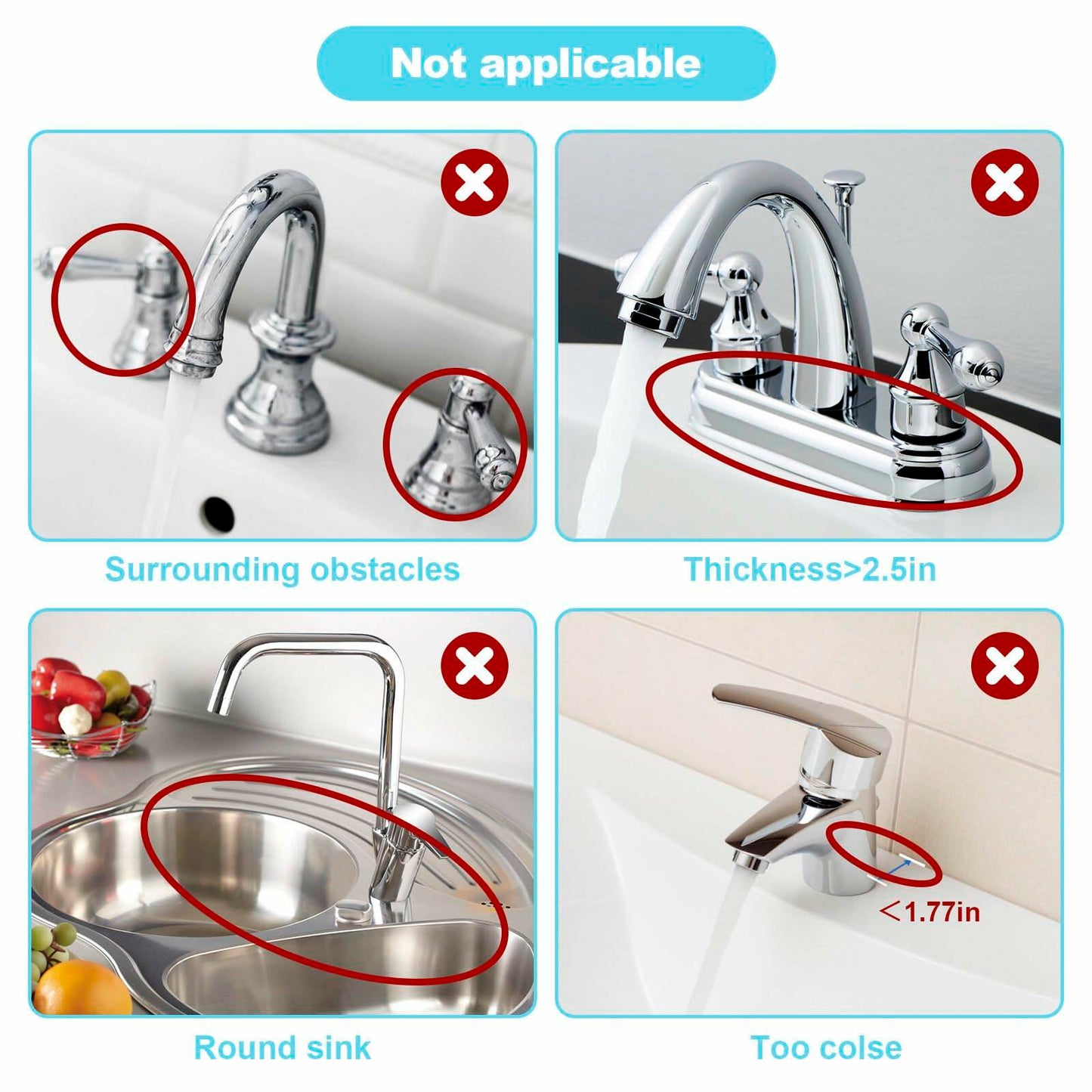 5° Slope Kitchen Sink Splash Guard Silicone Mat Gray 5x24in 1pc Faucet Tray