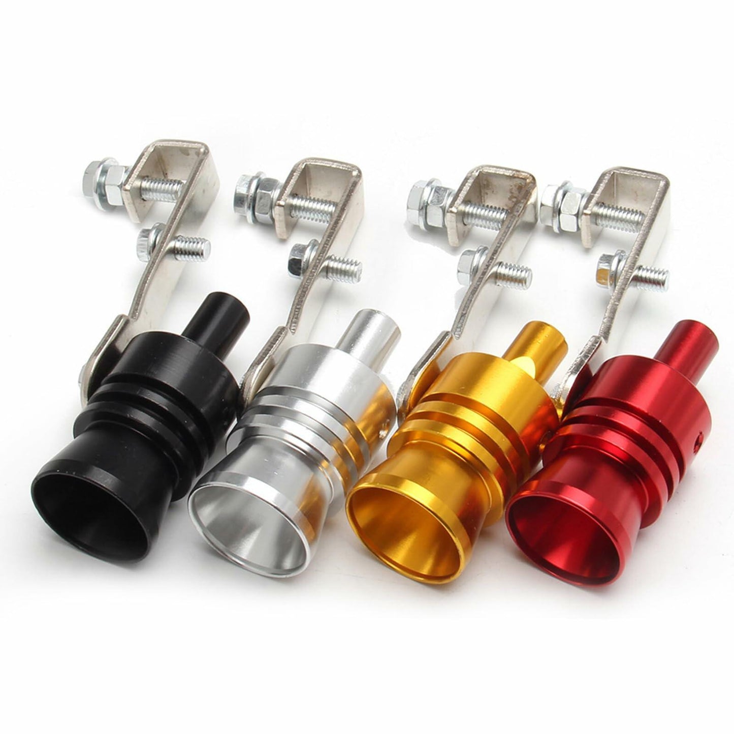EOHMAK Turbo Sound Whistle Simulator Exhaust Muffler Pipe Red XL