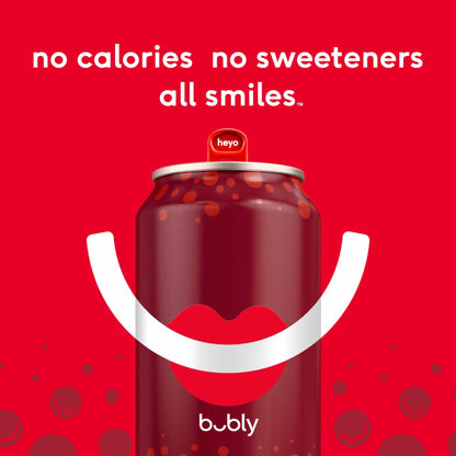 BestBy05/25 bubly Sparkling Water Strawberry Zero Sugar 12oz Cans 8 Pack