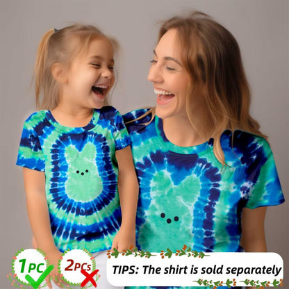 Happy Easter Family Matching Tie Dye Bunny Graphic T-Shirt Size M
