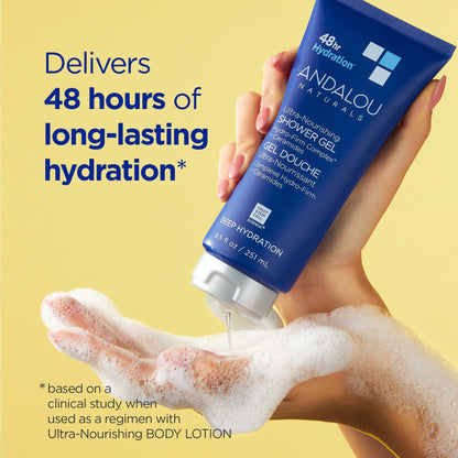 Andalou Naturals Deep Hydration Body Wash with Hyaluronic Acid 8.5 fl oz