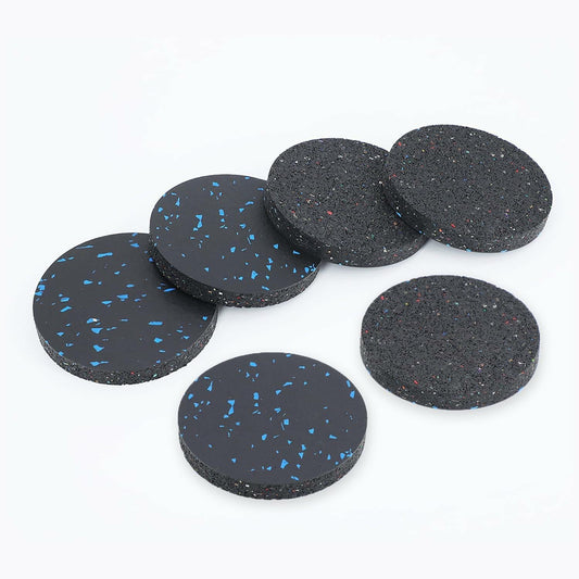 U MAX Exercise Equipment Anti Vibration Pads 4.7x0.6in Black 6pc High Density