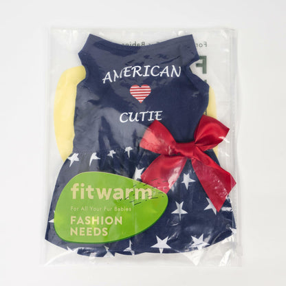 Fitwarm 100% Cotton Holiday Make A Wish Dog Dress Black Size XXS