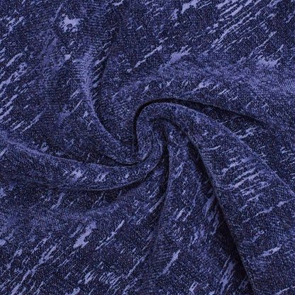 CaliTime Marbling Jacquard Chenille Throw Pillow Cases 12x20 Navy Blue 2 Pack