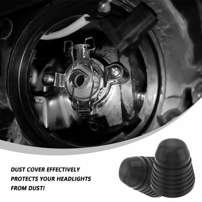 Universal Car Headlight Dust Cover Rubber Cap 2PCS 2.16-3.74 Inch
