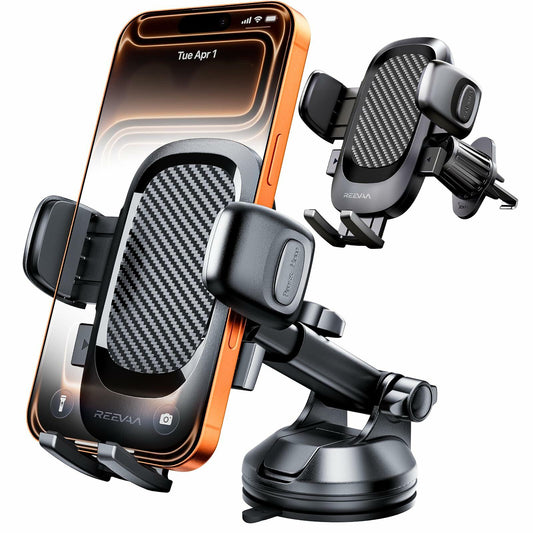 REEVAA Military-Grade Car Phone Holder Ultra Stable Sturdy Black