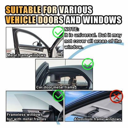 Car Side Window Sun Shade Magnetic Blackout Curtain UV Protection 2pcs