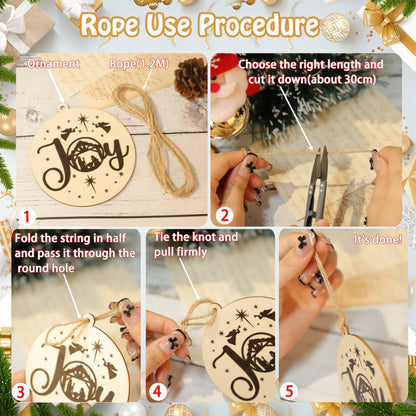 Christian Nativity Ornaments Cross Scene Set 8 Pcs Christmas Decor