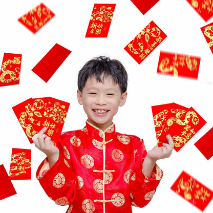 Marspark 36pcs 2025 Lunar Snake Year Red Envelopes Lucky Money Red