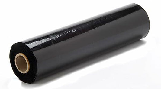 18" Black Stretch Film Wrap 1200ft 500% Stretch Heavy Duty 1 Pack