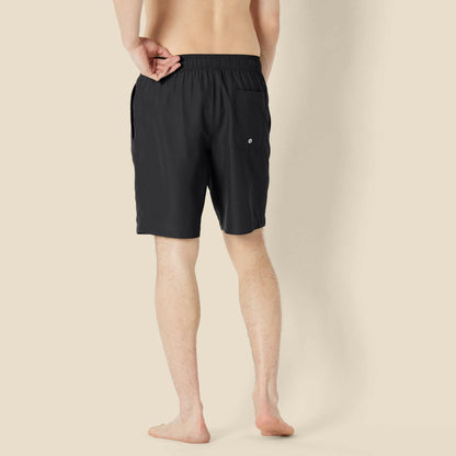 Amazon Essentials Men’s 9" Swim Trunks Black Mesh Lining Pockets Size M