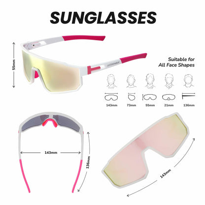 [Like New] Generic Astrowalk Cycling Goggles UV Protection Multi-Sport Grey