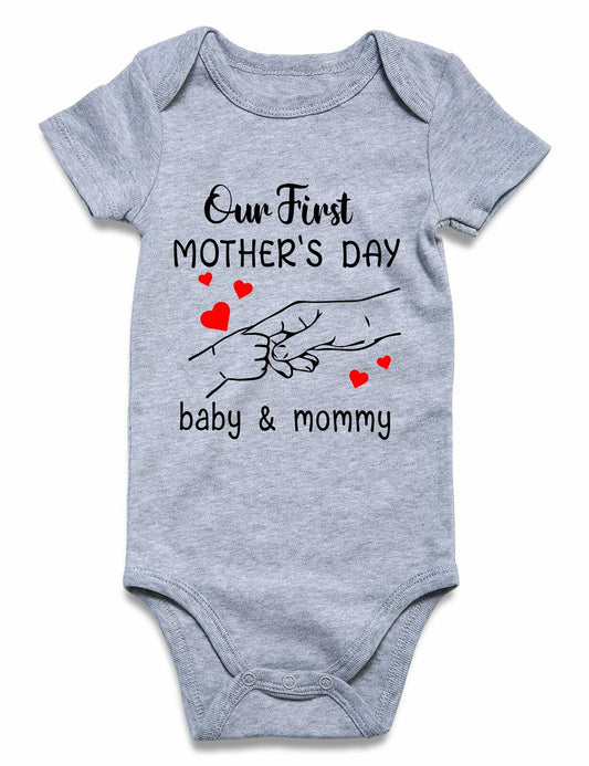 Funnycokid Baby Bodysuit Our First Mother’s Day Outfit Gender Neutral 6-12M