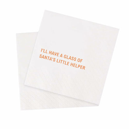 [Like New] VOWFOO Funny Christmas Cocktail Napkins 100pcs Holiday New Years Eve