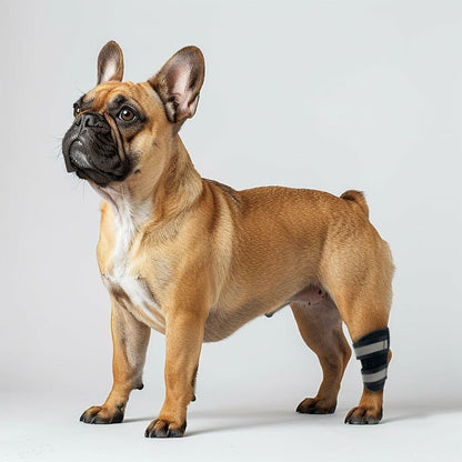 Dog Leg Brace Wrap Compression Sleeve with Metal Strips Size S