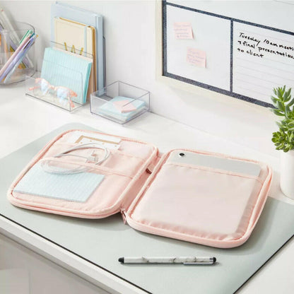 [Like_new] Brightroom Zip Tablet Pouch Laptop Bag Blush Pink 12in x 9.25in