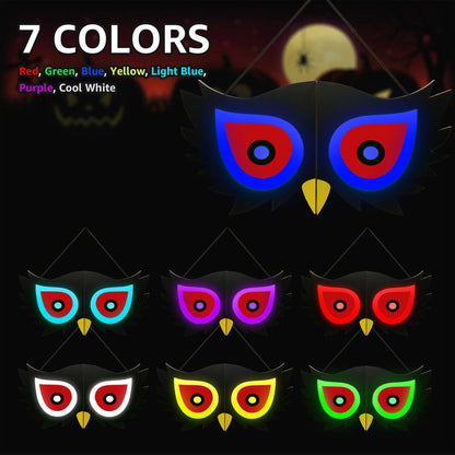 [Like New] BlcTec Halloween Spooky Eyes Lights 23.6in 7 Color Modes USB Battery Style C