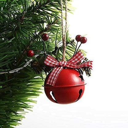 [Like New] 18 PCS Christmas Jingle Bells Ornaments Red White Green Tree Pendant Decor