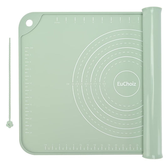 [Like_new] EuChoiz Silicone Pastry Mat 24x16 Extra Thick Non Stick Baking Mat Green