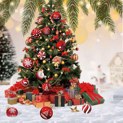 24pcs Red Peppermint Candy Ornaments & Yard Signs Christmas Tree Decor